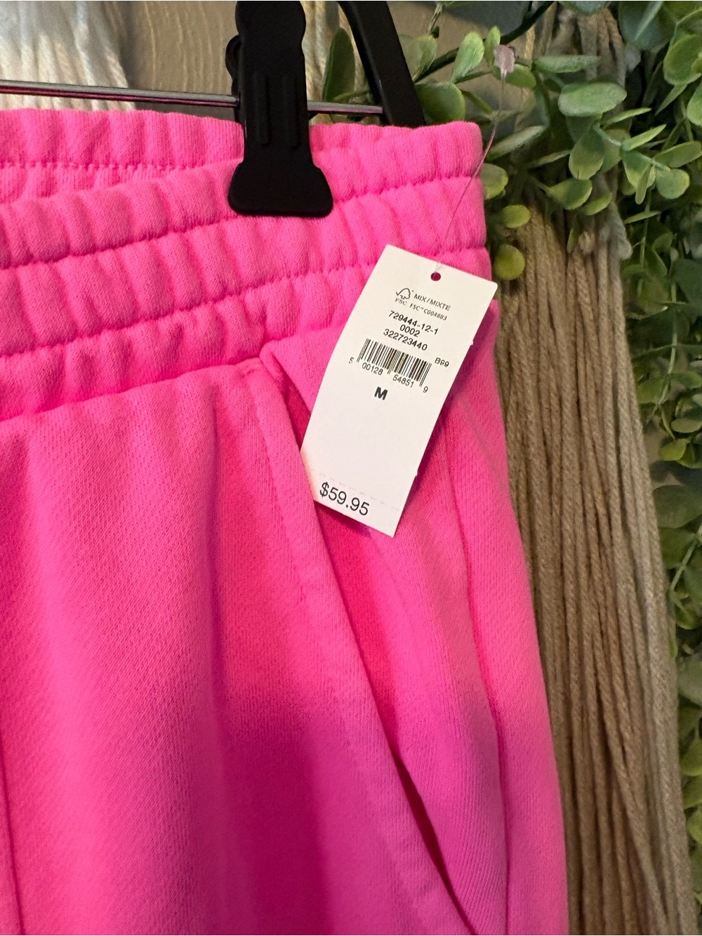 GAP Pink Drawstring Wide Leg Sweat Pants - Picture 3 of 4